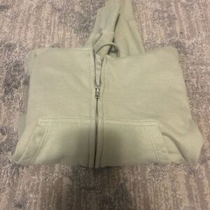 BRANDY- Mint Green Zip-Up cropped